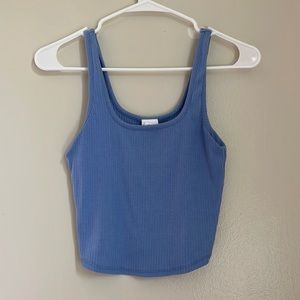 Light Blue Cropped Tank Top